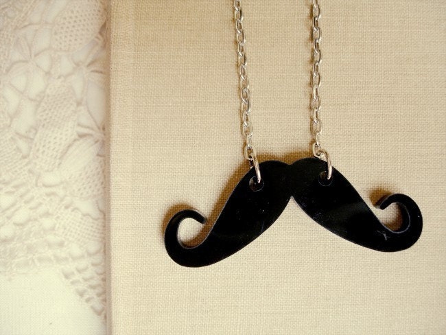 modern industry - a mustache necklace.