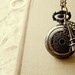 paris in the spring time - brass pocket watch clock necklace.