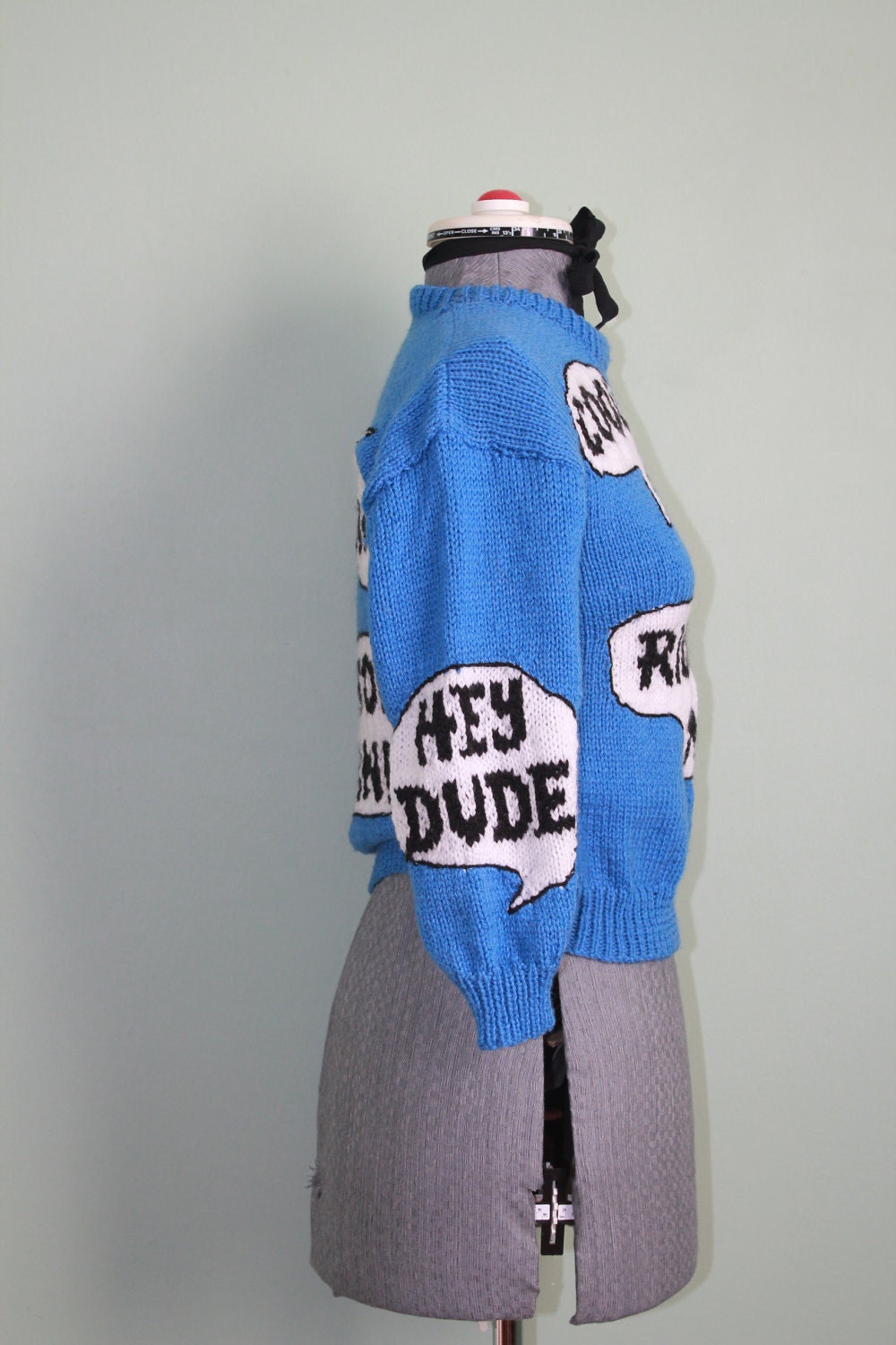 1970s Novelty Sweater - Hey Dude