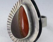 Sterling Silver Jasper Stilts Ring