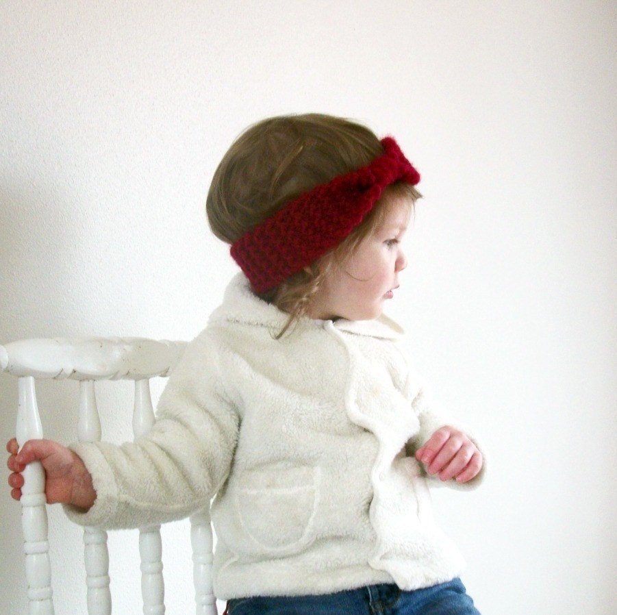 Vintage Inspired Hand knitted Headband/Ear warmer Easter Hair Accessories