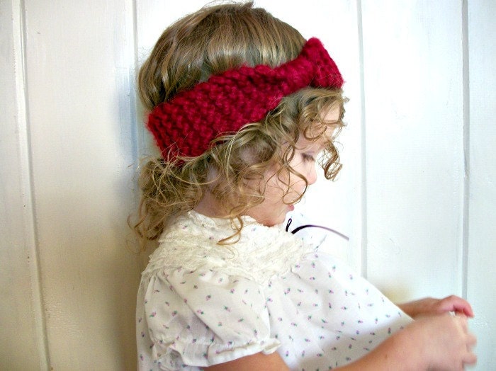 Vintage Inspired Hand knitted Headband/Ear warmer Easter Hair Accessories