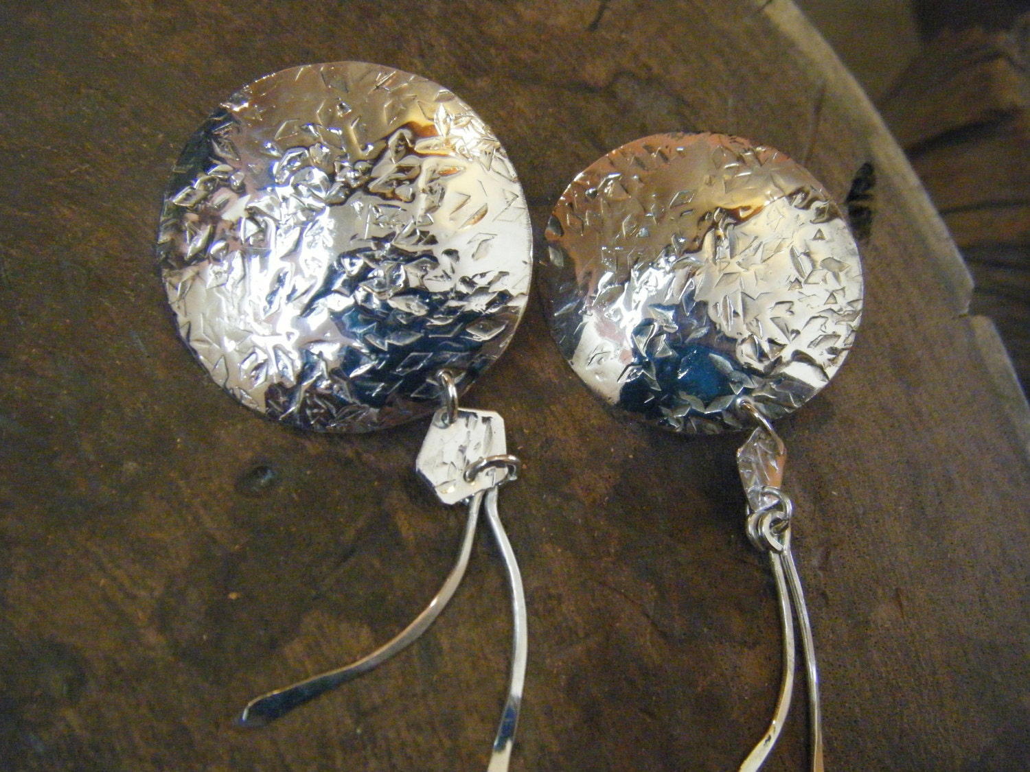 Classic Large Sterling Silver Disks with Mobile Dangles