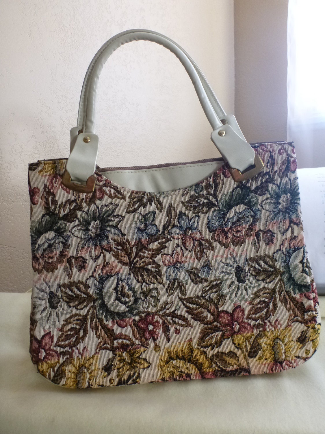vintage tapestry handbag