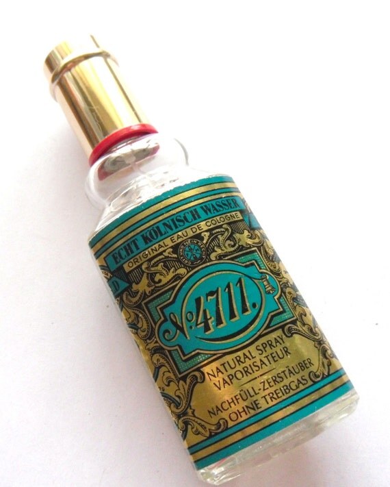 sale Small Vintage Glass Perfume Bottle 4711 by hinic1 on Etsy