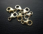 12x7mm Gold Filled Lobster Claws with Rings-5pcs