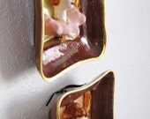 Wall Hanging- Painted Ladies, Ceramic, Wall Decor, set of (2)