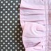 Grey/White Polka Dot Wristlet with Cotton Candy Pink Ruffle