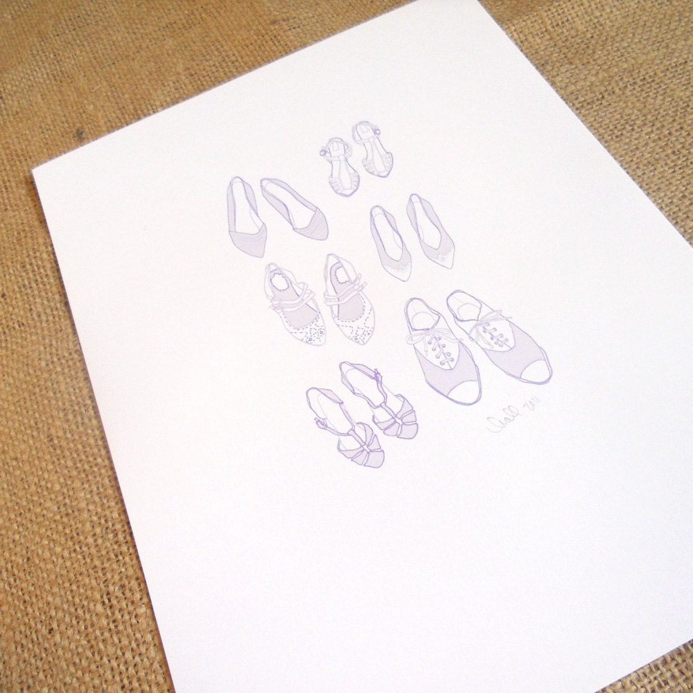Vintage Shoes Art Print