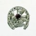 Vintage Scottish MIZPAH Brooch, Lucky Horseshoe Thistle Marcasite Pin - christmasinjuly, Christmas In July