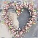 Heart Shaped Wreath - Delicate Roses and Berries - Simple and Stylish Romantic Gift