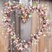 Heart Shaped Wreath - Delicate Roses and Berries - Simple and Stylish Romantic Gift
