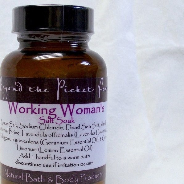 Dead Sea Salt Soak - Working Woman's - 8 oz jar