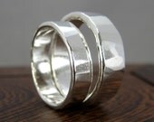 Silver Wedding Ring Set, Affordable and Eco Friendly, Custom made, Sea Babe Jewelry
