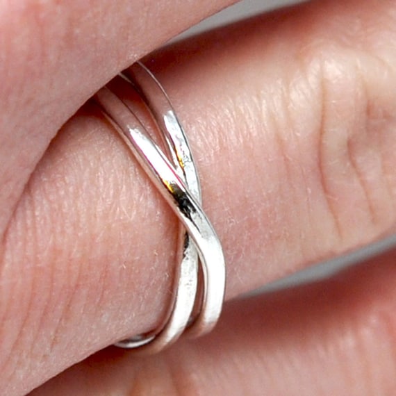 Silver Infinity Eternity Ring, Recycled Silver Ring, Sea Babe Jewelry