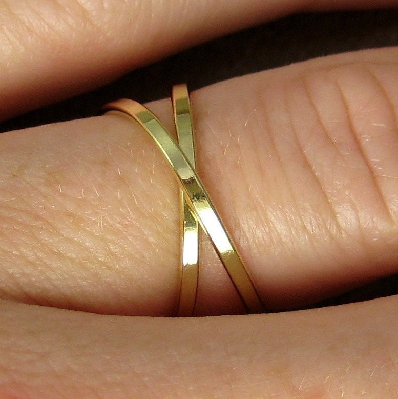 14k Yellow Gold Infinity Ring, sizes 6.25 through 9, any size available, Sea Babe Jewelry