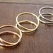 Yellow Gold Infinity Ring, 14K Yellow Gold, sizes 3 through 6, any size available, Sea Babe Jewelry