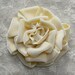 Velvet Ribbon Rose Fabric Flower Teal Hat Corsage Pin Baby Pageant Bridal Hair Accessory Applique