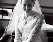 Lace Bridal Jacket -Long Sleeve Custom Alencon Lace Jacket