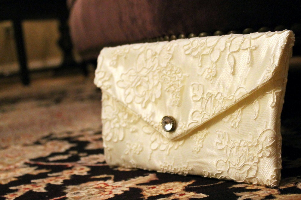 Bridal Clutch Custom Alencon Lace