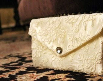 Bridal Clutch Custom Alencon Lace