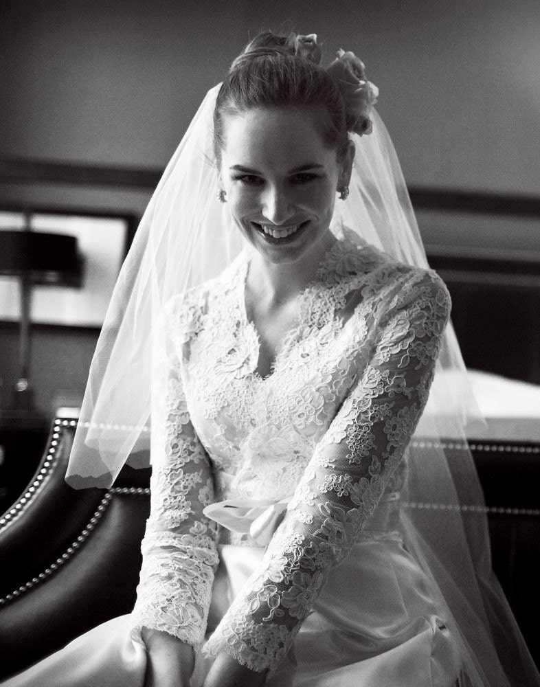Lace Bridal Jacket -Long Sleeve Custom Alencon Lace Jacket