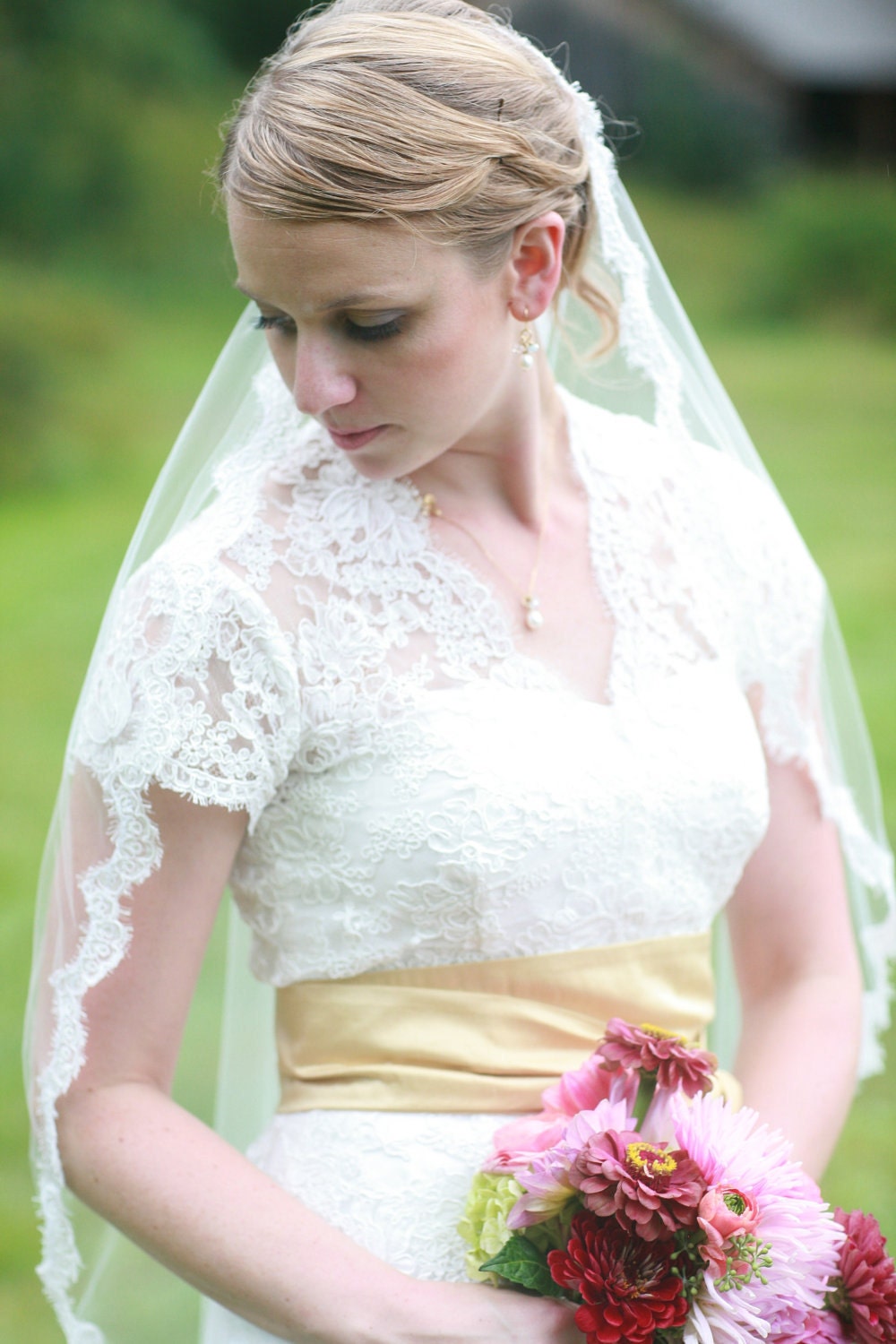 Lace Wedding Jacket - Short or Capped Sleeves