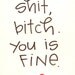 shit bitch you is fine