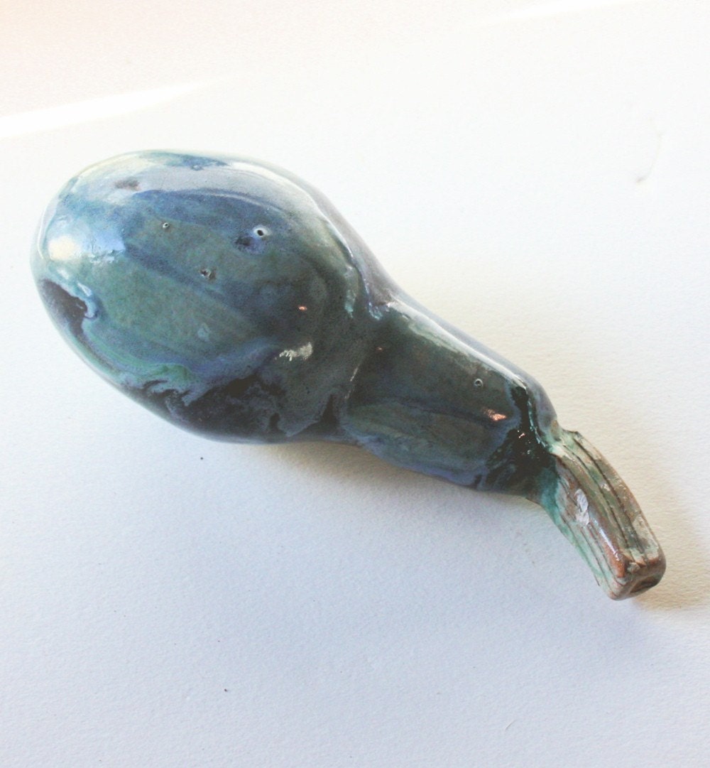 Gourd Shaped Clay Rattle