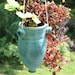 Reserved for Susie: Hanging Planter Five Inches in Diameter in Cerulean Blue Stoneware