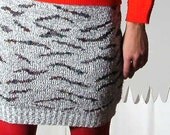 Eco skirt knit sweater fitted eighties warm small COSBY SKIRT