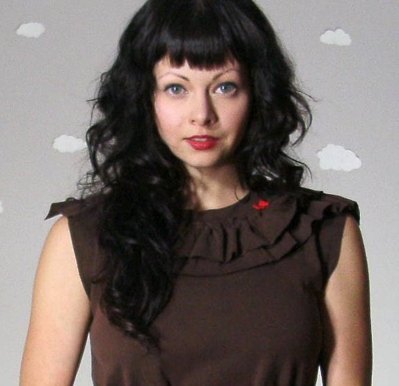 Custom eco dress romantic ruffle tunic cottom soft casual made to order IN BLOOM
