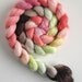 Merino/ Silk Roving (Top) - Handpainted Spinning or Felting Fiber, Flowering Quince