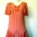 On Sale: 1920s FLAPPER Dress // Coral Silk Chiffon // Lace
