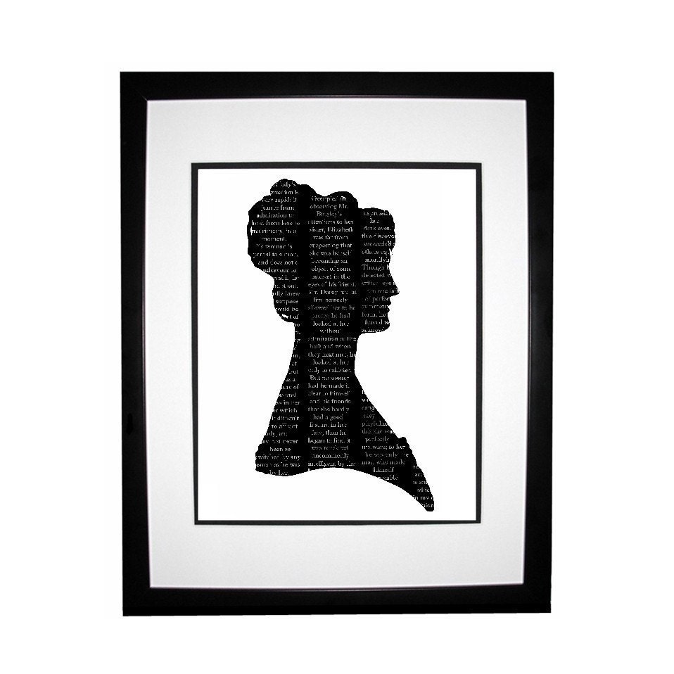 Elizabeth Bennet Pride And Prejudice Silhouette Print