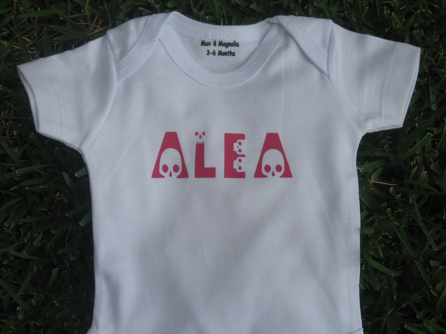 Personalized Skull'phabet  Onesie