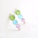 Watercolor Color Block Bubble Earrings, Sterling Silver Dangle earrings, Jade Green, Robins Egg Blue, Lavender Purple, Soft Pink...