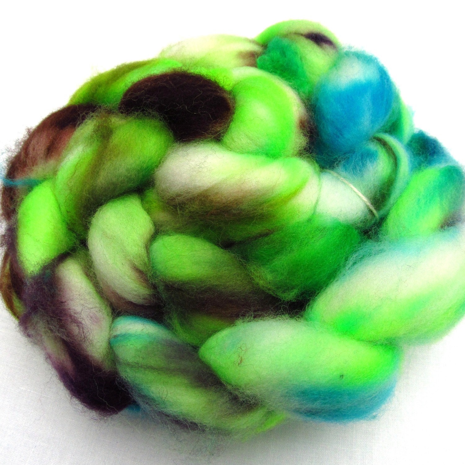 Roving - Lime Glacee - Superwash Merino Spinning Fiber
