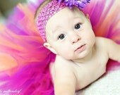 Sunset Sweetie Sewn Tutu and headband set sizes 2 through 5 Fast shipping as seen on The View