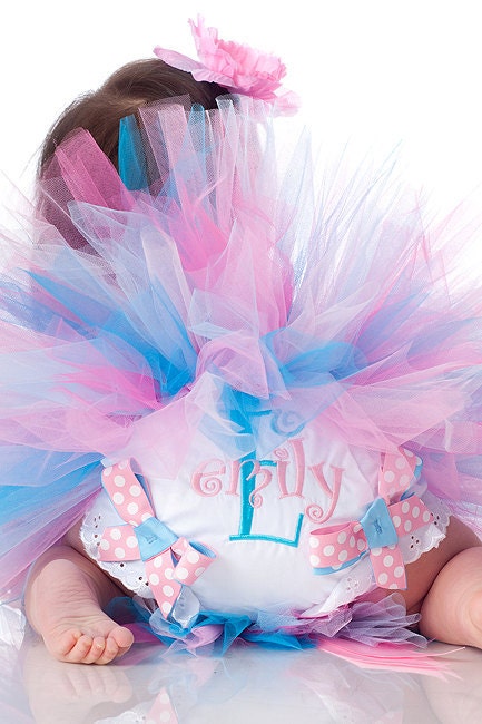 Sewn Tutu - Cotton Candy Tutu w/headband set - Fast shipping
