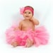 Pink Tutu Skirt Newborn Toddler Sewn Pink Tutu