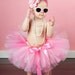 Sweet Candy Pink Sewn tutu and headband set As Seen on TheView sizes 3 through 5 matching headband with flower clip included