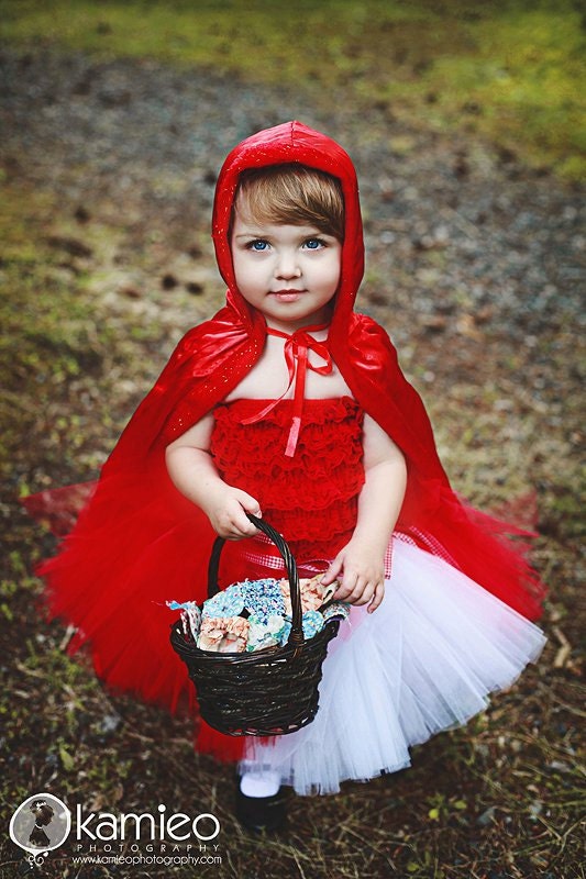 Little Red Riding Hood Tutu Costume - sizes 3 through 5 only Halloween Costume