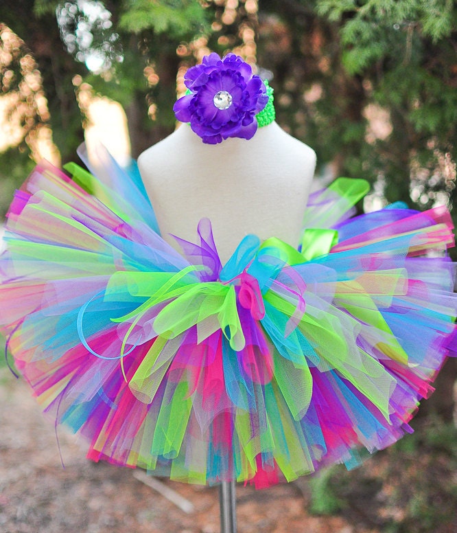 Birthday Tutu Skirt for baby, infant, toddler girl Bold Carnival tutu set