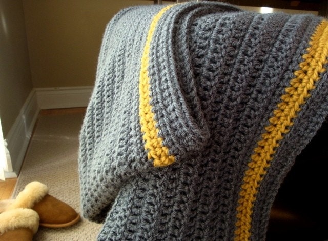 a cabin wrap blanket in CHARCOAL GREY (made to order)