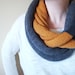 mens wool infinity scarf in PATCHWORK (made to order)