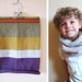 kids vegan friendly barrel cowl in GREEN and PURPLE (ooak)