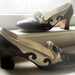 1950's Leather Suede Bloomingdale's Empire Gray Cream and Black Swirl Shoes Size 6 ish Etsy front page 2-11-12 yaye-ah