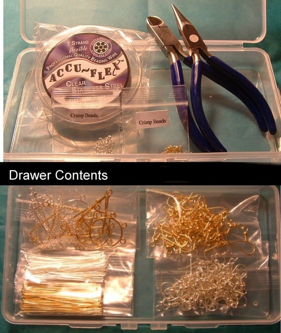 SUPER BEAD KIT Italian Glass Millefiori Beads Carrying Case Jewelry Making Bead Kit - Great for Advanced or Beginner