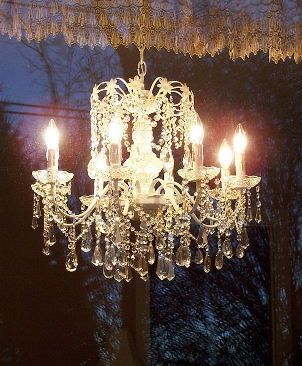 ON SALE Romantic Chic Eight Light Crystal Chandelier